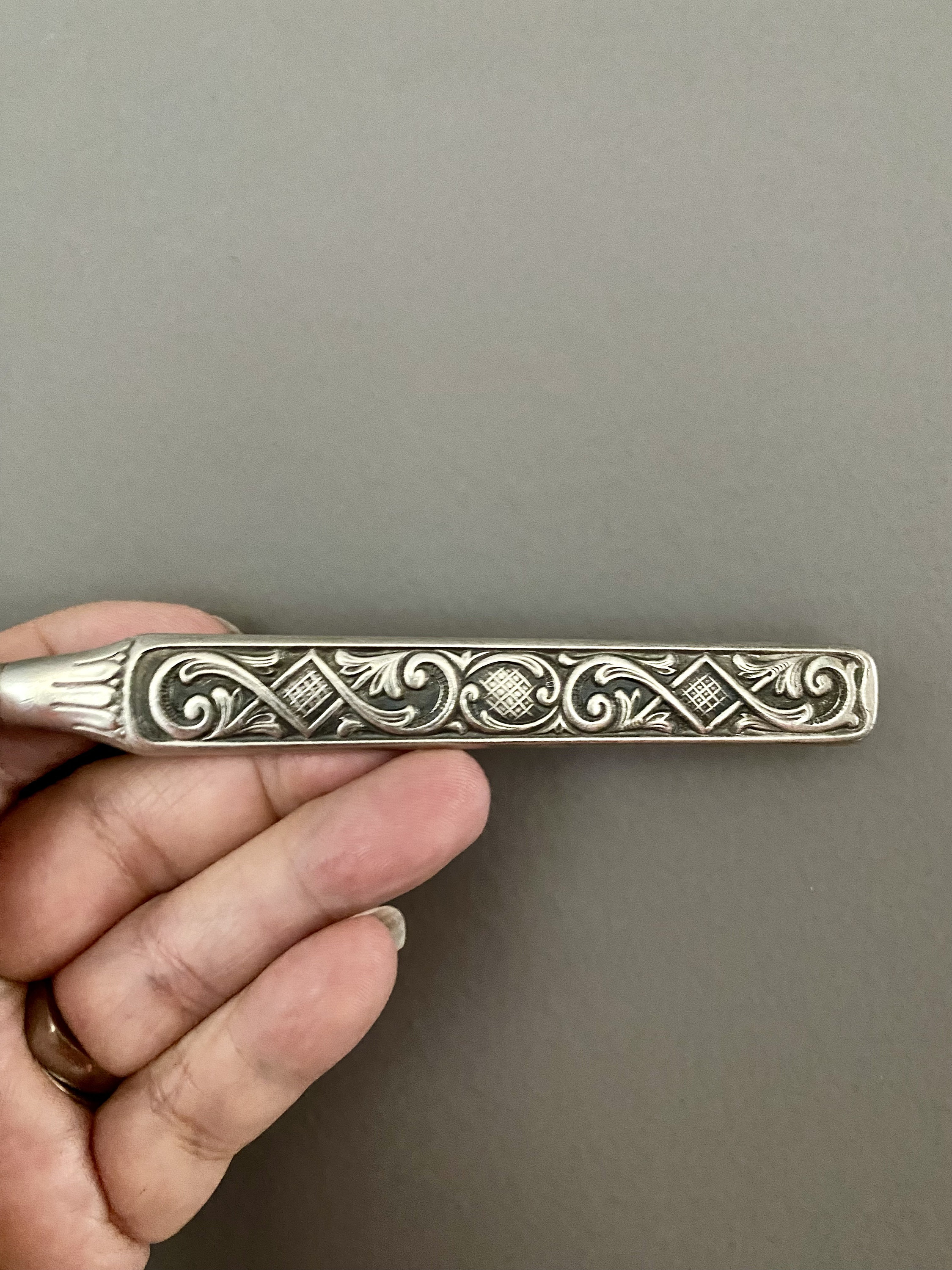 PEWTER starter Set Utensils, Norwegian, Vintage Utensils, MCM, Scroll