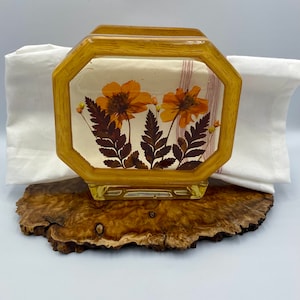Vintage Serviettenhalter LUCITE Blumen, 1970er Jahre, Vintage Küche, nostalgisch, kitschig, groovy, Flower Power, Servietten, Servietten, Küchendeko