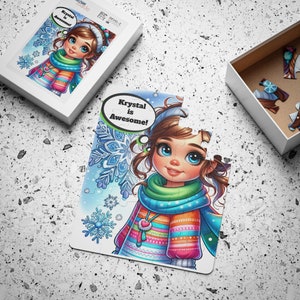 Name Puzzle! Inspirational Snowflake Puzzle, 30-piece Jigsaw Puzzle for kids- Personalize with any name!