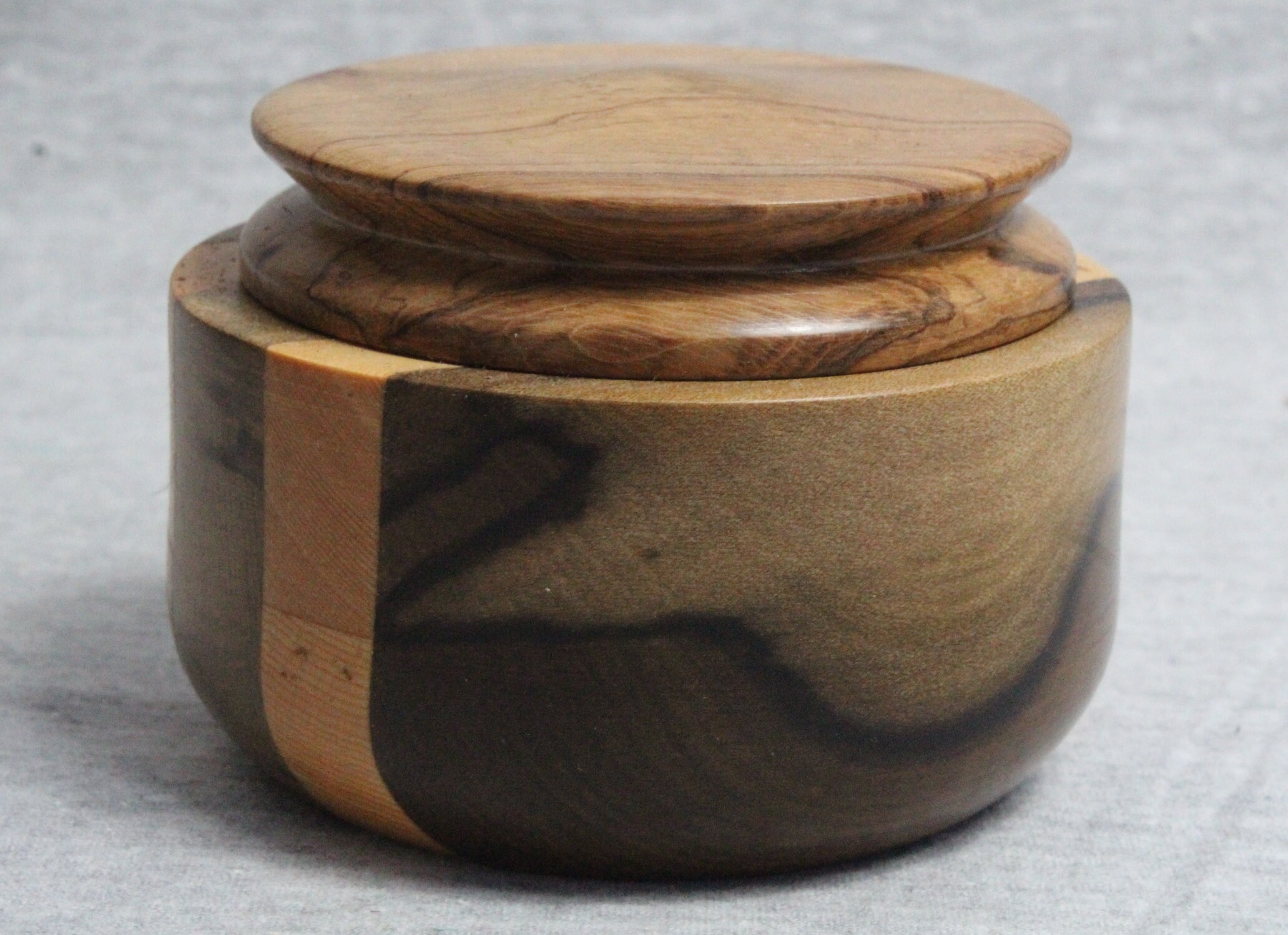 Tasmanian Blackheart Sassafras Mixed Timber Lidded Bowl Trinket Dish