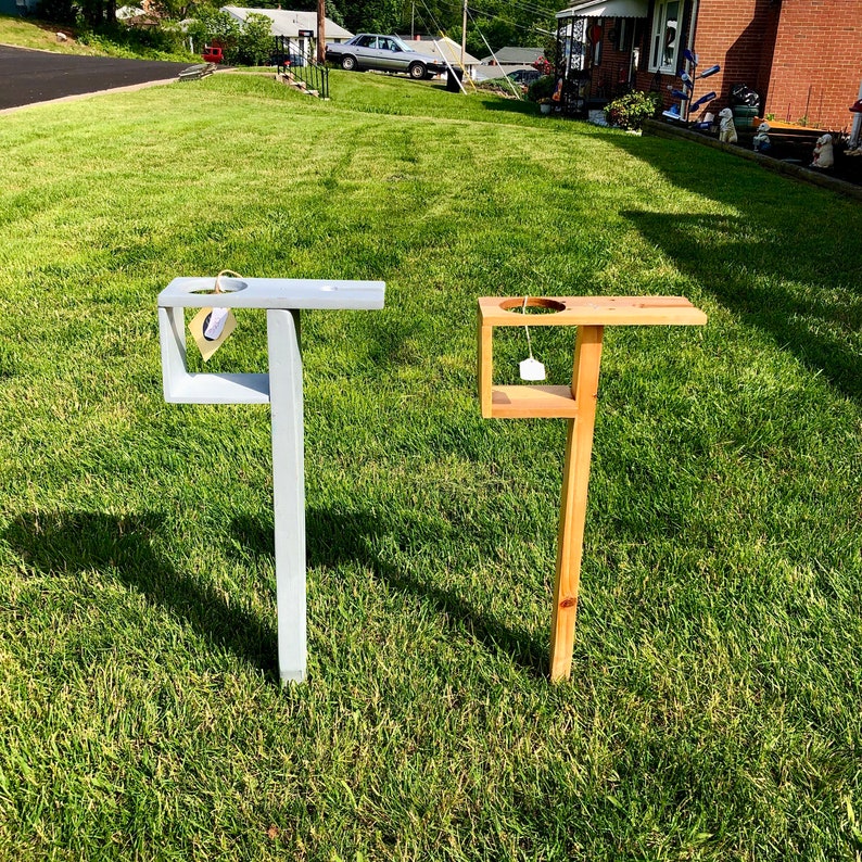 His and Hers Drink Stand / Outdoor Cup Holder / Beverage Stake Etsy