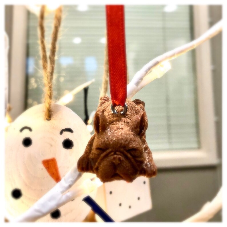 French Bulldog Ornaments Resin Dog Resin Ornament French Bulldog Gifts Dog Ornament Brown Dog Frenchie