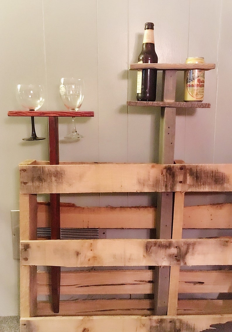 Outdoor Beer Stand / Double Drink Holder / Reclaimed Wood Tall Etsy