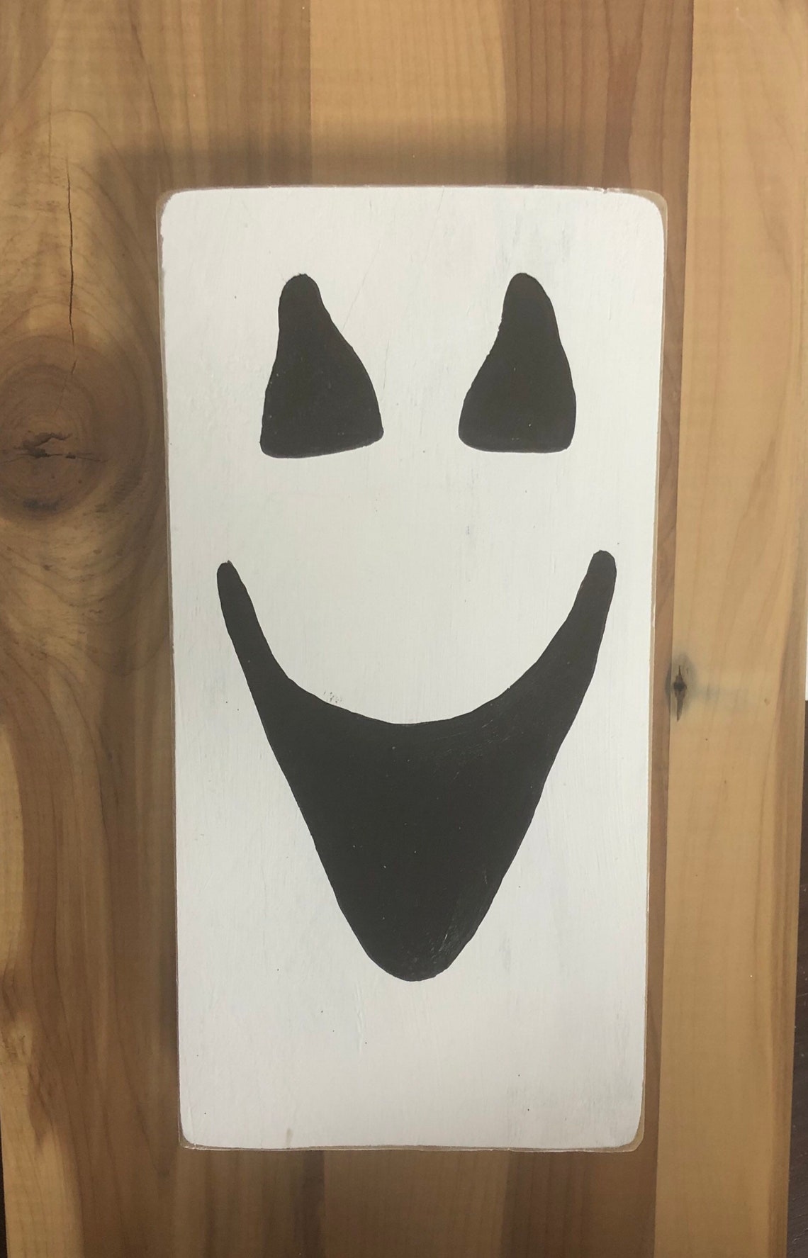 Wood Ghost Block Halloween Decor - Etsy UK