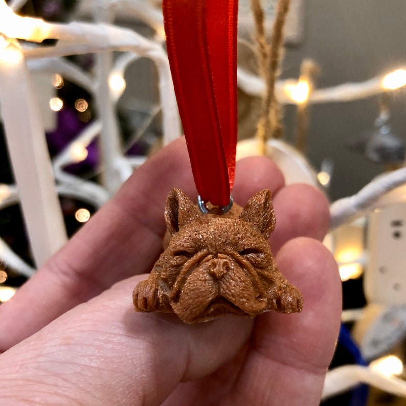 French Bulldog Ornaments Resin Dog Resin Ornament French Bulldog Gifts Dog Ornament Brown Dog Frenchie