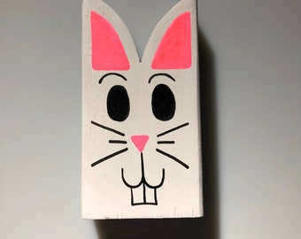 Easter Decor, Country Bunny, Wooden Rabbit, Bunny Rabbit Preschool Nursery Decor, Spring Decorations