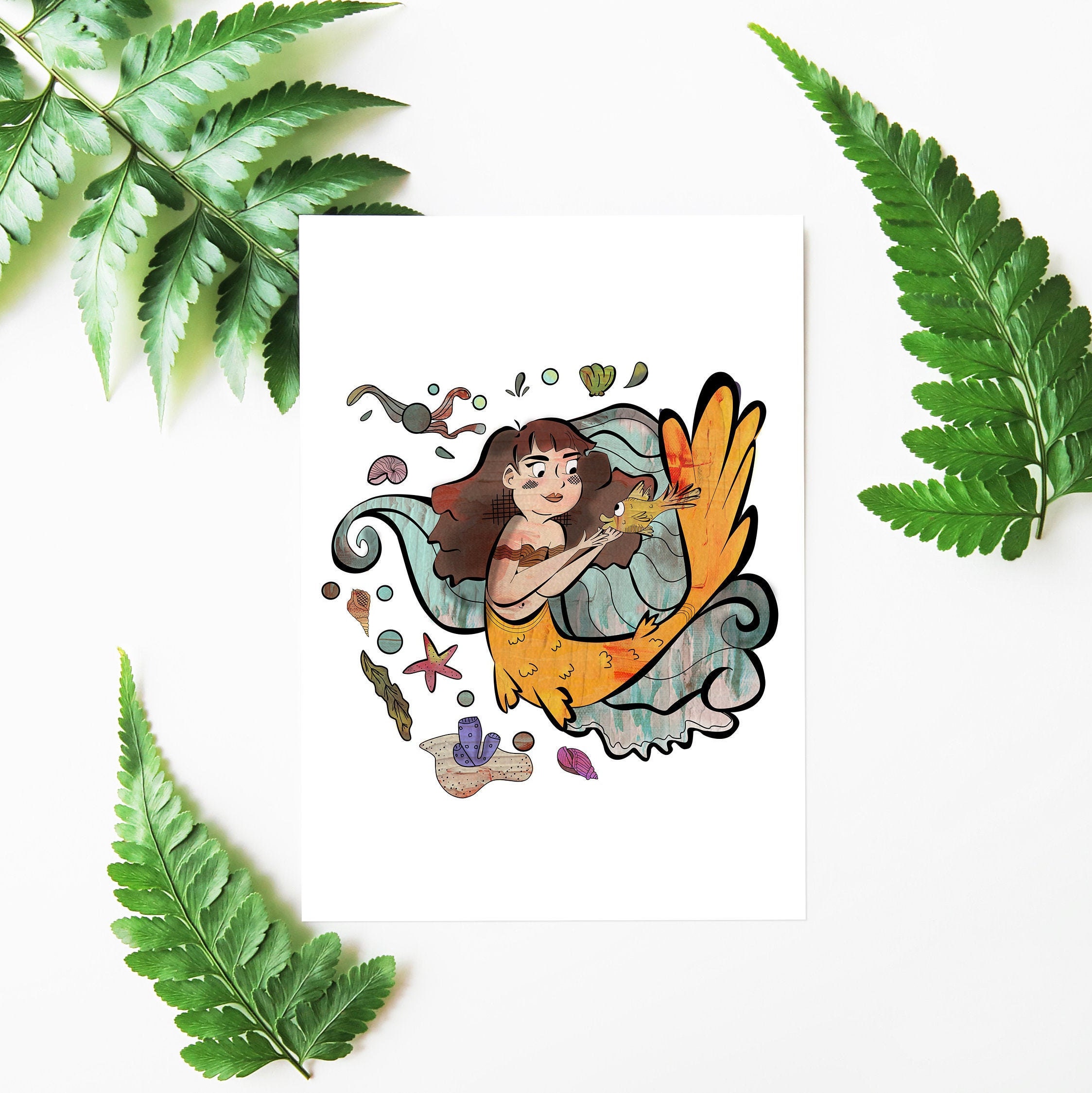 Underwater Mermaid Coloring Page