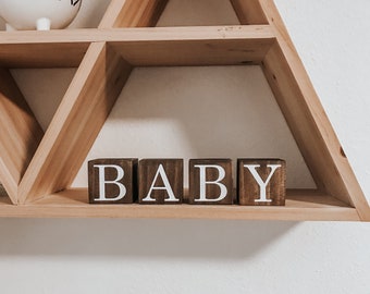Baby Blocks, Baby Announcement Blocks, Pregnancy Announcement, Nursery Blocks, Nursery Shelf Decor, Girls Nursery Decor, Baby Shower Gift