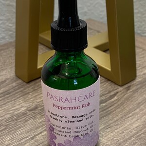 Aromatherapy Olive Oil & Peppermint Rub for Gas Bloating Upset Stomach