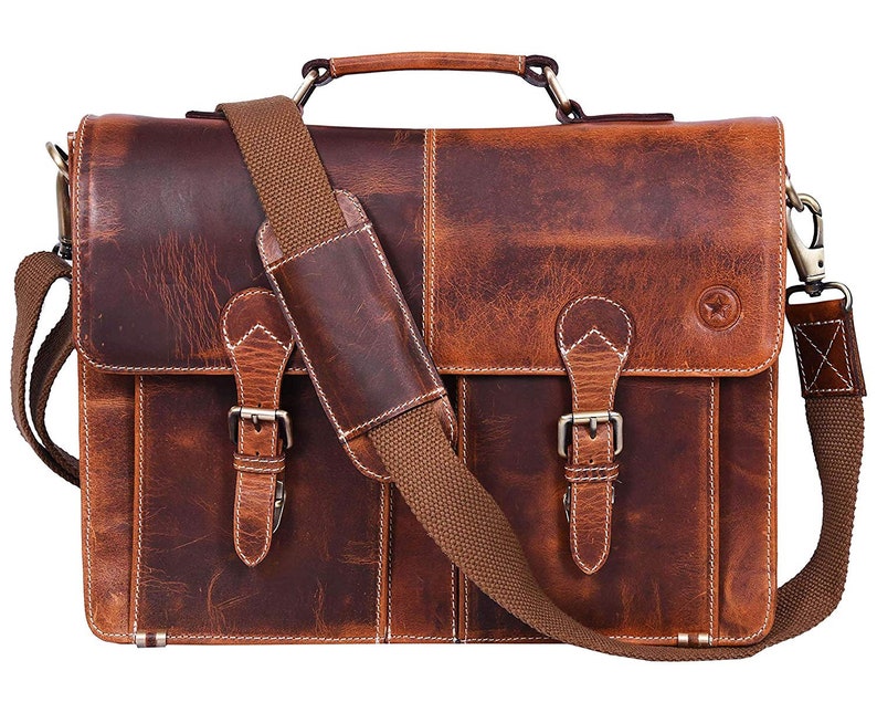 top grain leather briefcase