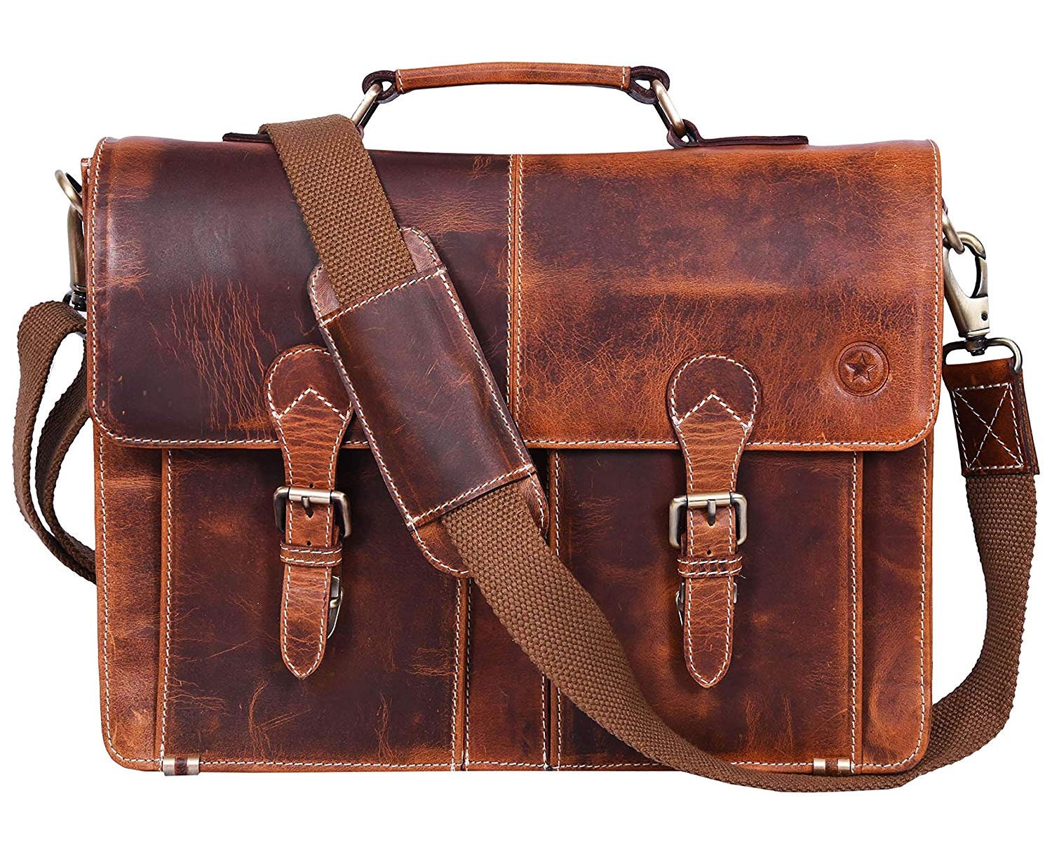 premium leather briefcase
