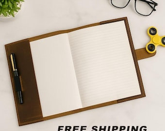 Personalized Leather Journal: Refillable A5 Travel Diary, Free Engraving