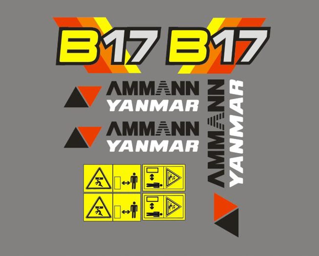 Sticker Decal AMMANN YANMAR B17 - Etsy