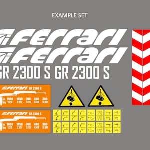 Sticker Decal Crane FERRARI - WHICH MODEL