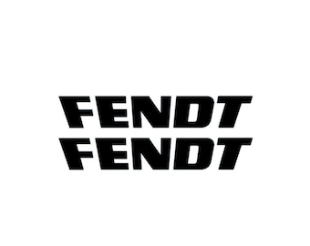 Paquete de 2 pegatinas con el logotipo de FENDT, 15, 20, 30, 40, 50, 60, 70, 80, 90 y 100 cm, en blanco, negro, amarillo, rojo, naranja, azul marino, rosa, gris, verde, plata y dorado.