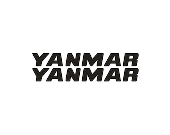 Lot de 2 autocollants de rechange compatibles avec les modèles YANMAR 30, 40, 50, 60, 70, 80, 90 et 100 cm. Couleurs disponibles : blanc, noir, jaune, rouge, orange, bleu marine, rose, gris, vert, argent, or.