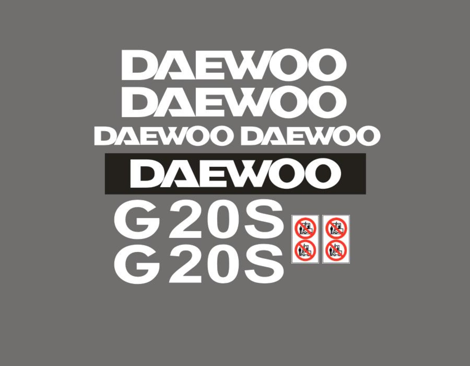 Sticker Decal Forklift DAEWOO G 20S - Etsy