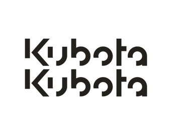 Paquete de 2 pegatinas con el logotipo de KUBOTA, 15, 20, 30, 40, 50, 60, 70, 80, 90 y 100 cm, blanco, negro, amarillo, rojo, naranja, azul marino, rosa, gris, verde, plata y dorado.