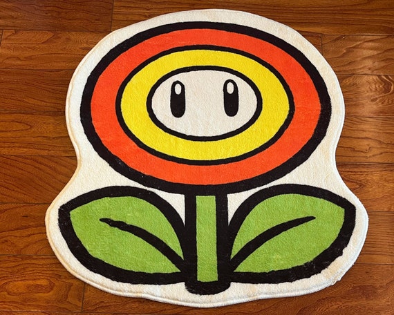 Mario Sunflower Tufted Rug 80x80cm 32''x32'' | Etsy