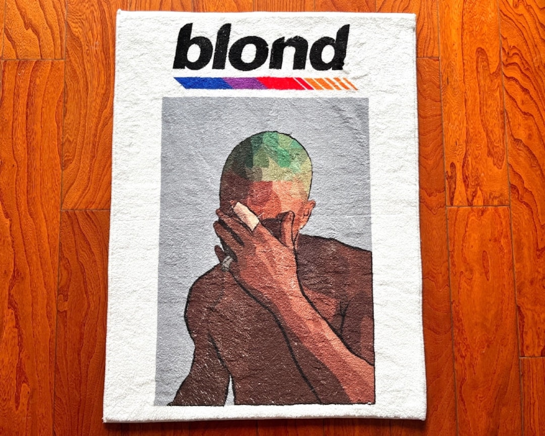 Blond Blonde Album Tufted Rug, Aesthetic Hip Hop Rapper Blonde Tufted ...
