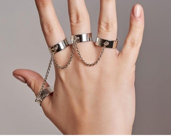 Goth Chic Rings - Goth Style Ring - Edgy Jewelry - Slave rings - Anniversary Ring - Gifts for Punks