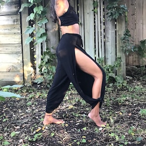 Yoga Pants / Foldover Waistband/ Wide Leg Yoga Pants / Yoga Cargo