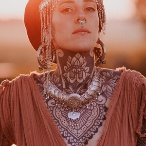Antique Choker Necklace l Tribal Fusion l Tribal Necklace l Belly Dance Necklace l Vintage Necklace l Gothic Choker
