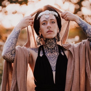 Unisex Cotton Cloak Kaftan ∆ Wrap Coat ∆ Cotton Hooded Cloak ∆ Boho Poncho ∆ Beach Robe ∆ Hooded Cardigan ∆ Festival outfit ∆ Pixie, Boho