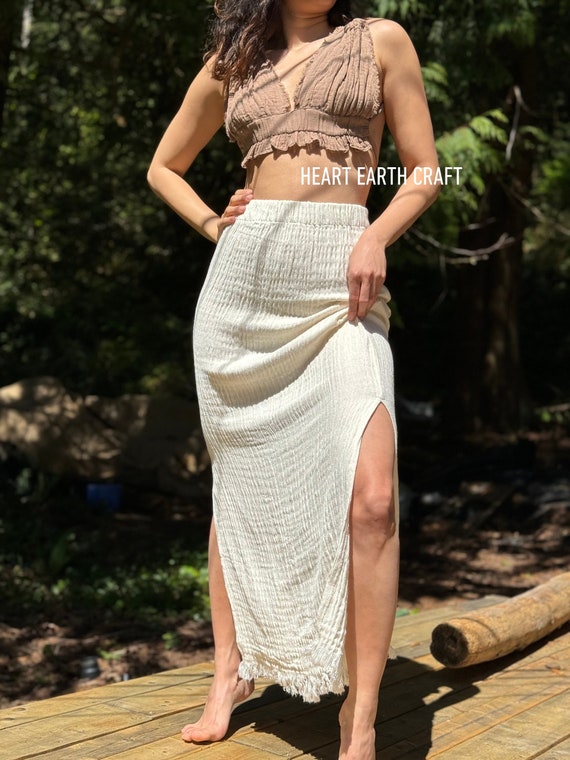 Asymmetrical goddess skirt deals
