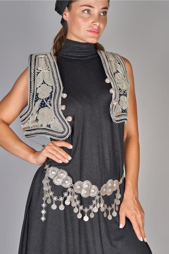 ベリーダンス　トライバル　フュージョン　ベルト シルバーメッキのベリーダンスベルト l アンティークベルト l