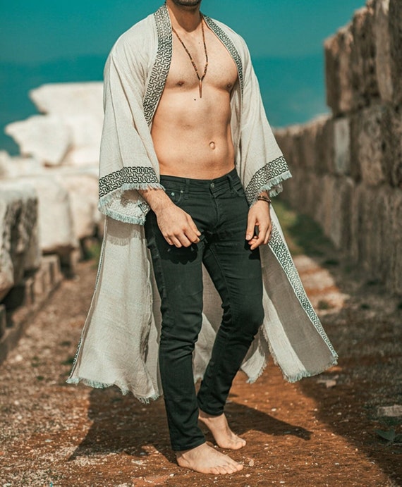 mens festival dress Mens Cloak Kaftan ∆ Sacred Geometry Coat ∆festival Clothing ∆ Mens Beach  Cover∆ Mens Rave ∆ Meditation Kimono -mens Beach Robe, Gift for Dad