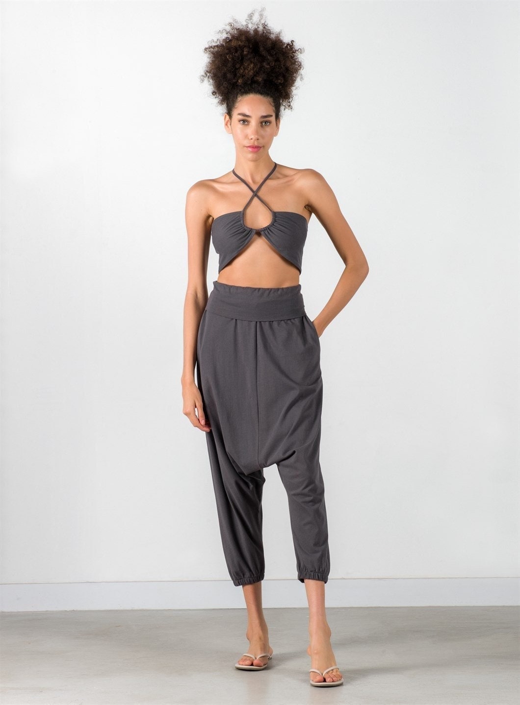 Cotton yoga capri pants cheap