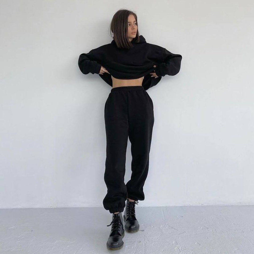 High Quality Set of 2 Cotton Women's Sweatsuit - 2 Pieces Hoodie and ...