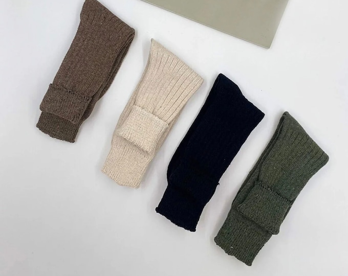 4 Pairs - Warm Wool Socks, High Quality Wool Winter Socks For Men, Women, Wool Outdoor Indoor Socks - Gift for her - Valentines Gift for him