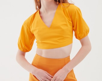 Crop Top aus Baumwolle - Boho Crop Top - Geschenk für Sie - Geschenk für Schwester