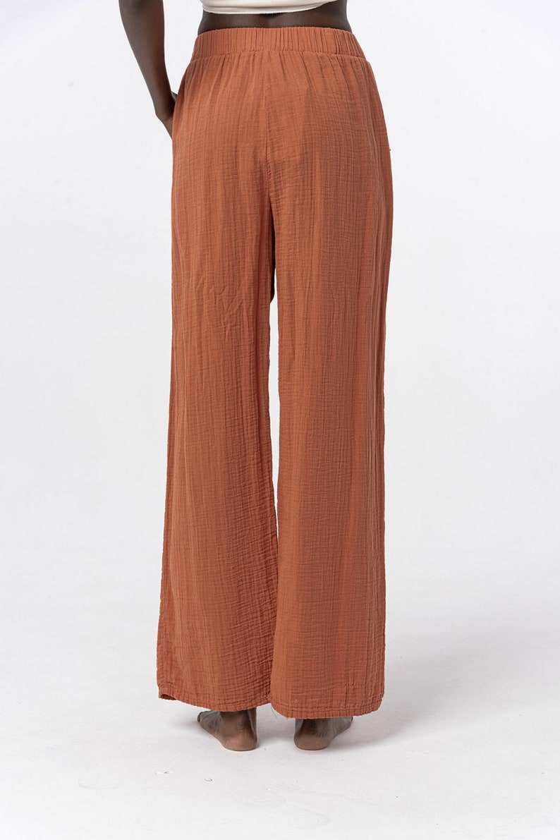 Organic Cotton Pants Boho Pants, Yoga Pants Cotton All Season Pants Bohemian Cotton Pants Comfy Pants image 7