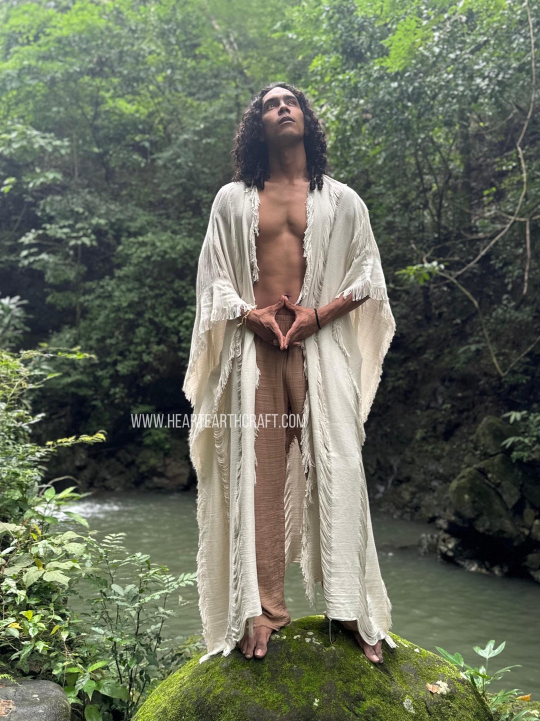 Men's Shaman Robe Cotton Festival Clothing Men ∆ Shaman Clothing ∆ Desert Robe ∆ Mens ...