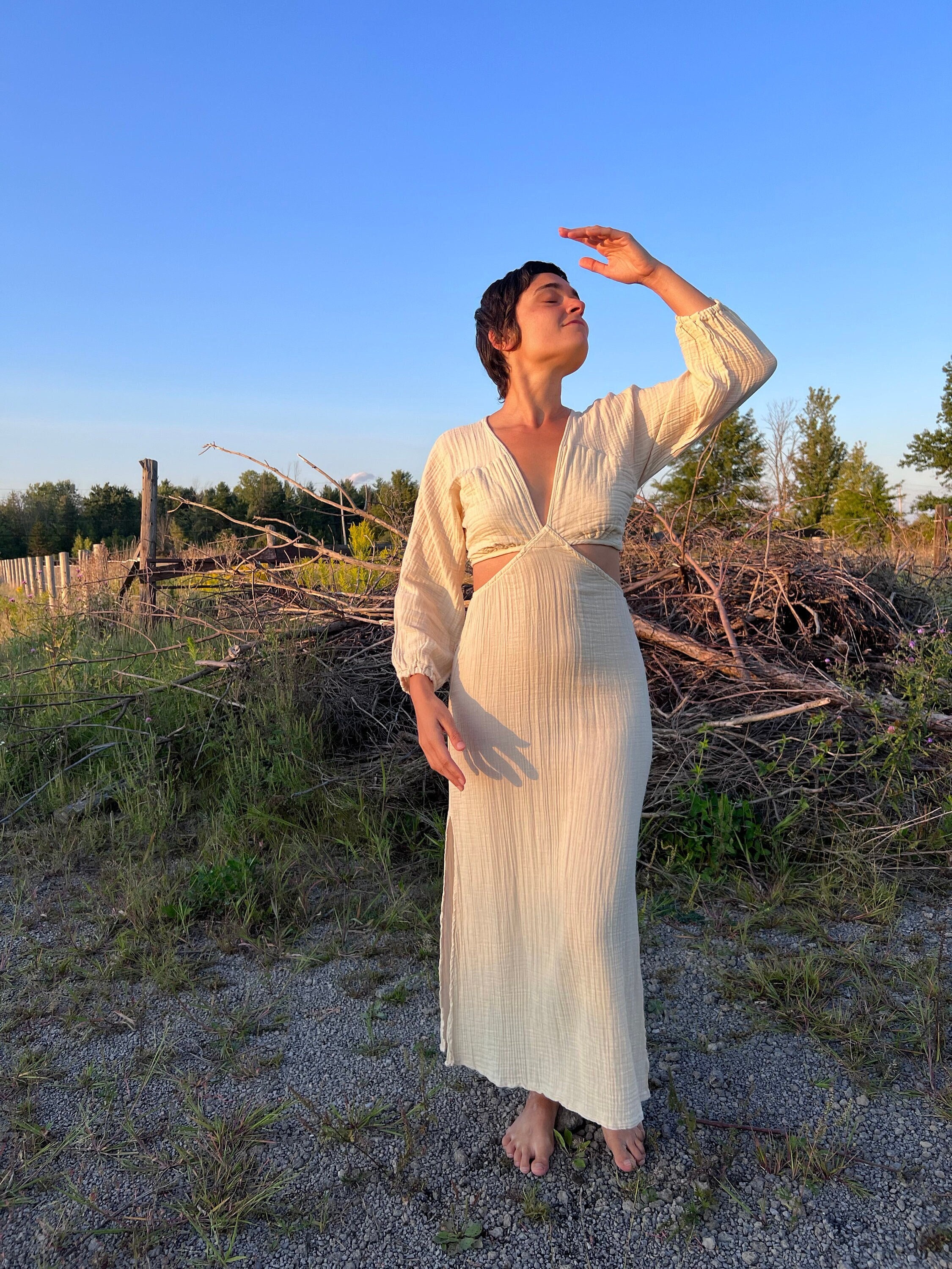Cotton top resort dresses