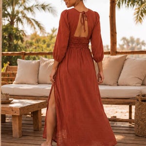 midi terracotta dresses for wedding guest 25 Terracotta Bridesmaid Dresses We're Swooning Over