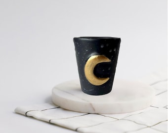 Mug à expresso fait main - Mug à café lune - Mug à expresso lune - Cadeau sorcière - Cadeau pour soeur