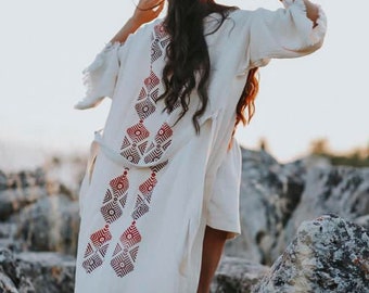 Boho morgonrock Kappa ∆ Boho Herrkläder Dam Kofta ∆ Nomadkläder Festivalkläder Ceremonimantel Kimono-morgonrock