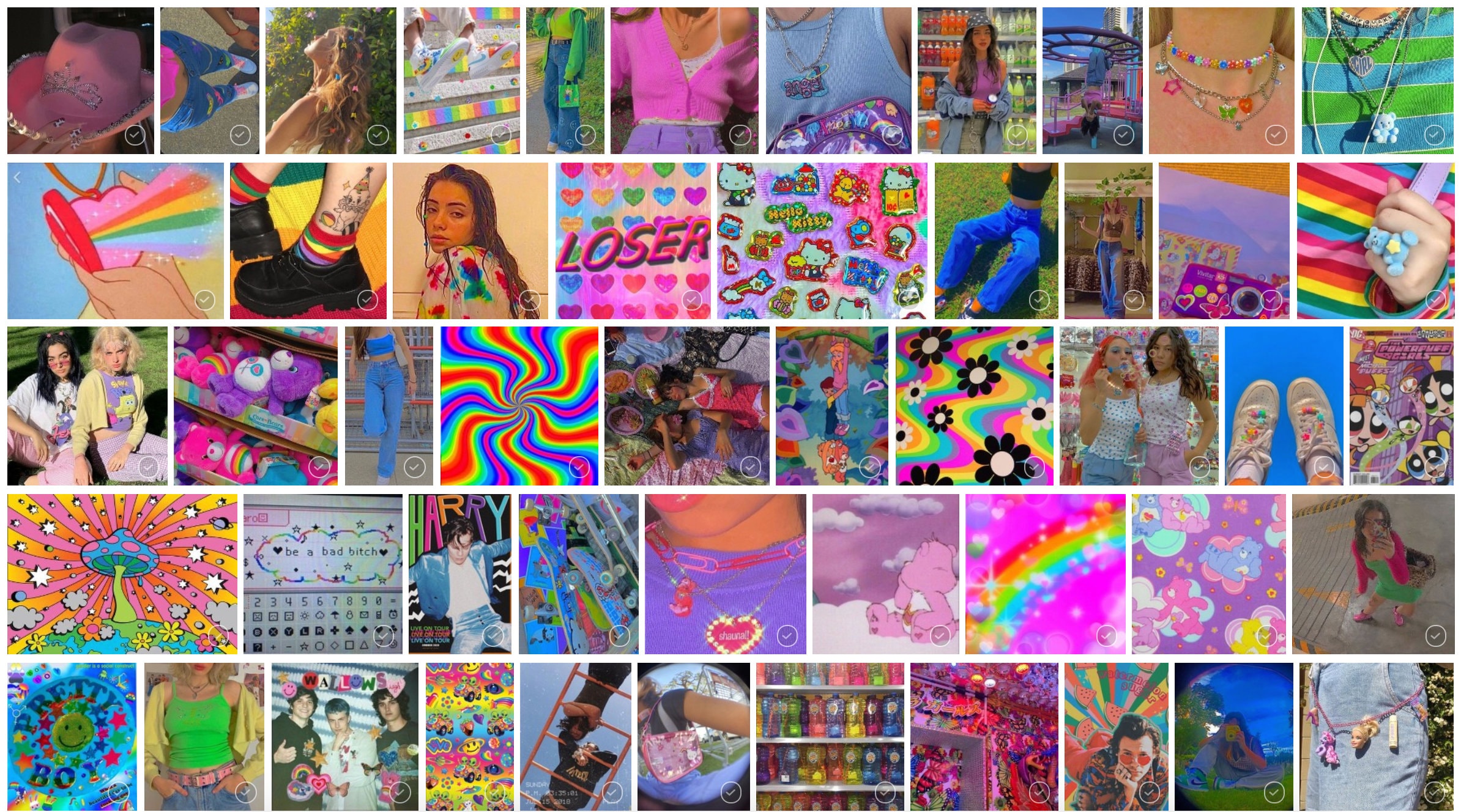 Indie Kidcore 50 Pcs Wall Collage Digital Download Etsy
