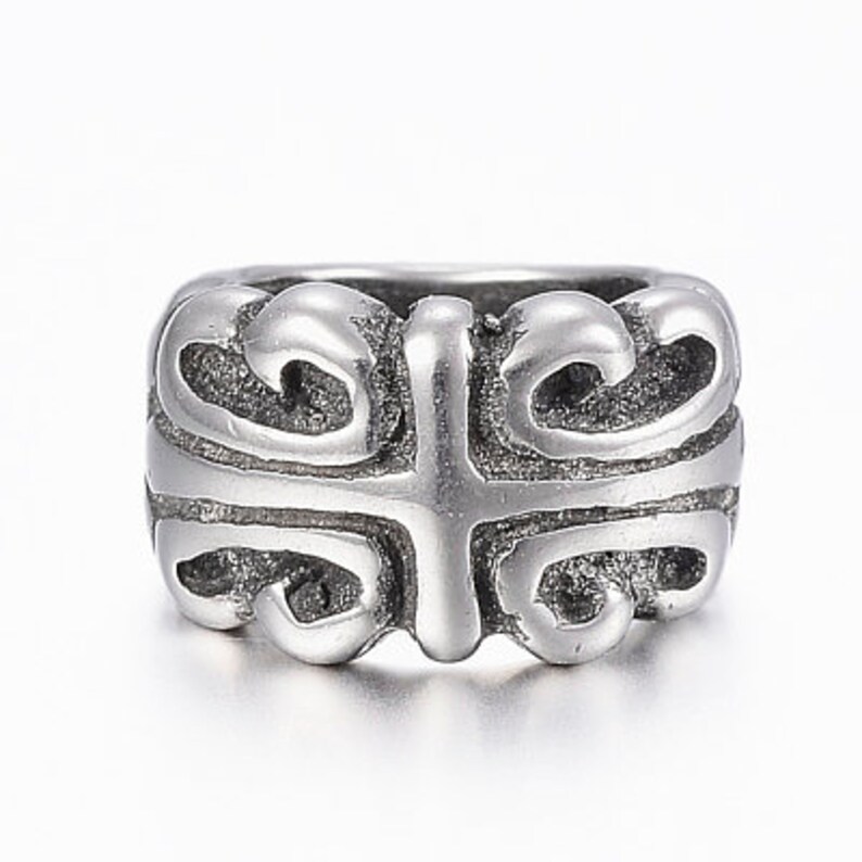 Set of 2 Viking Celtic Dread Bead|Stainless Steel|Viking Norse Beard Bead|Dread Bead|Loc Accessory|Celtic Bead|Dreadlock|Silver Dread Bead