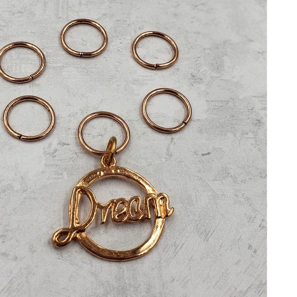 6 Rose Gold DREAM Hair Rings|Loc Coil Bead|Sisterlock Jewelry|Hair Jewelry|Dread Coil|Hair Beads|Loc Accessory|Hair Clip|Box Braids|Twists