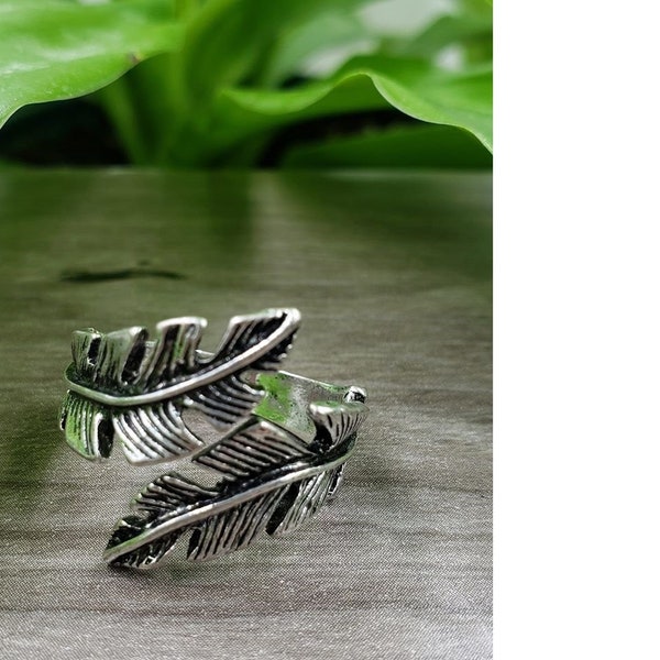 Feather Ring|Dread Bead|Silver Feather Ring|Stainless Steel Bead|Beard Beard|Dreadlock|Loc Accessory|Wrap Extension|Beard Accessory|Feathers