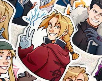 Adesivi dei personaggi di Fullmetal Alchemist