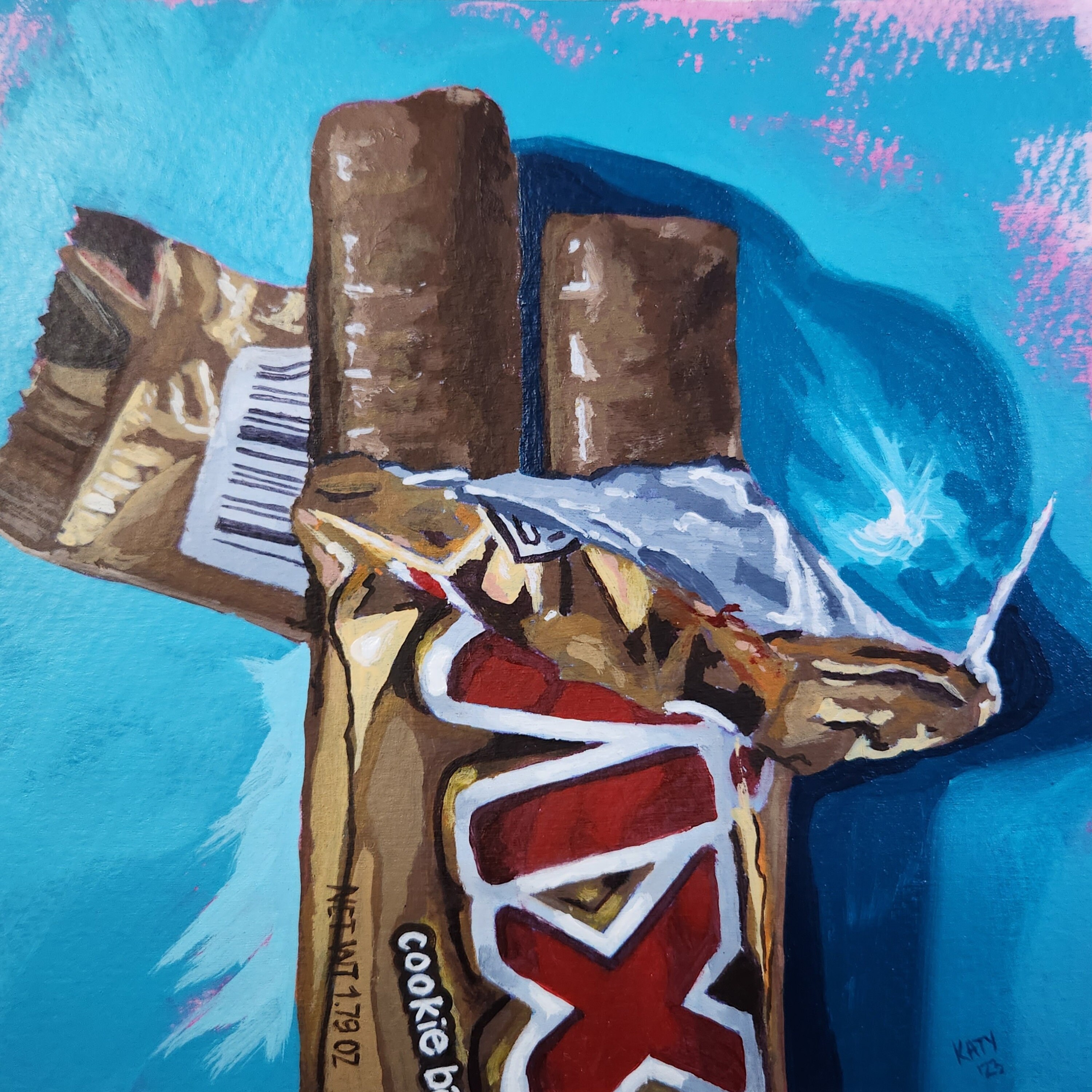 Original Twix Candy Bar Acrylic Painting | 8 X 8