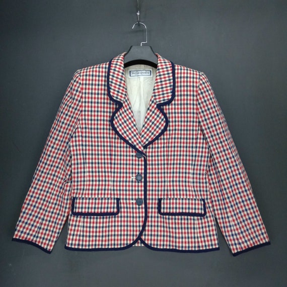 Vintage Yves Saint Laurent YSL Checked Casual Jack