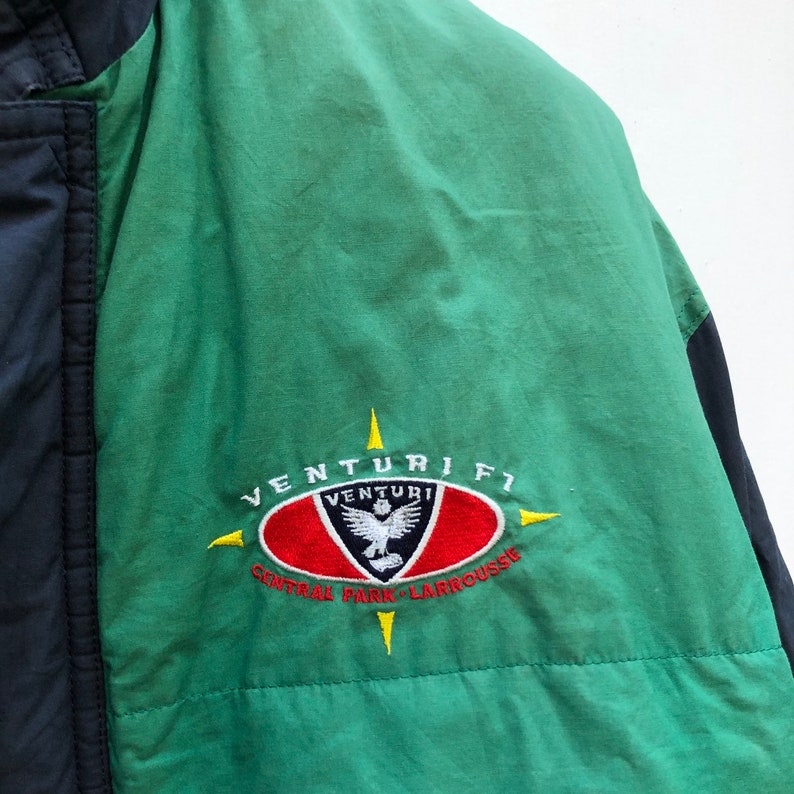 Venturi F1 Central Park Larrousse Long Zipper And Button Jacket Wearable Hoodie Colour Block Big Embroidery Logo Racing Team #0435-11