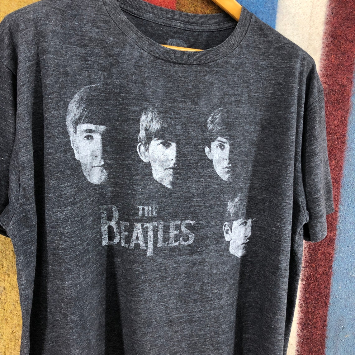 Vintage THE BEATLES T Shirt The Beatles Big Print Out Logo | Etsy